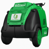 Green Optima DMF Mobile Dry Steamer with Steamericas Logo on the front