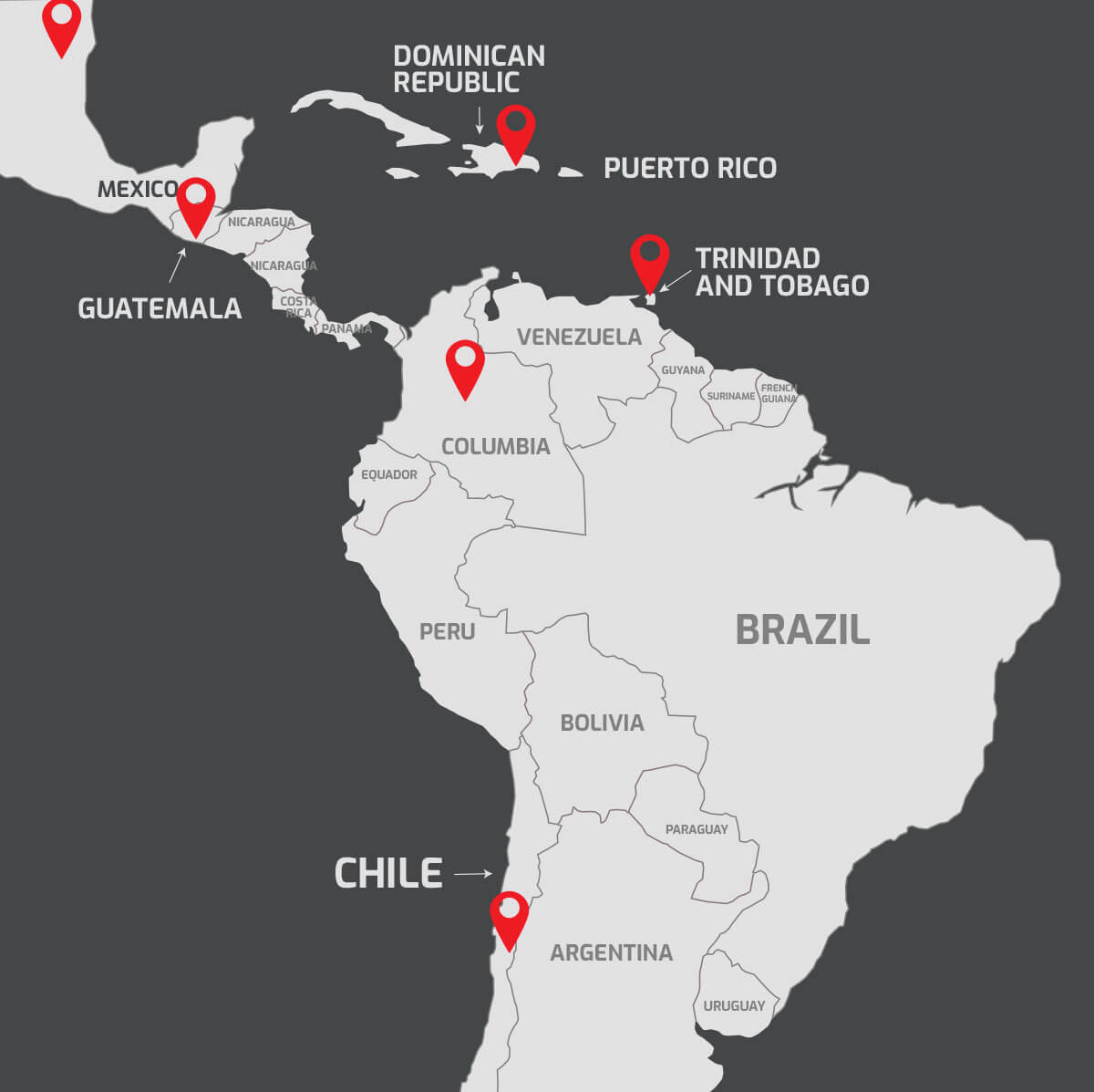 Find A Dealer South America